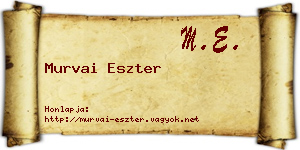 Murvai Eszter névjegykártya